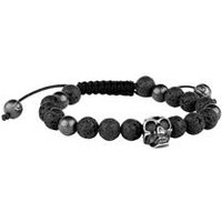 🦚 Herren Armband Amroth aus Lavastein Edelstahl schwarz 🦚 Herren Armband Amroth aus Lavastein Edelstahl schwarz