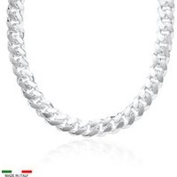 🦚 Herren Cuban Panzerkette OVA aus Sterlingsilber, 10 mm 🦚 Herren Cuban Panzerkette OVA aus Sterlingsilber, 10 mm