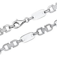 🦚 Plattenkette für Herren aus 925er Silber 🦚 Plattenkette für Herren aus 925er Silber