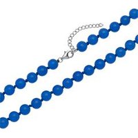 🦚 Perlenkette aus blau-gefärbter Jade 🦚 Perlenkette aus blau-gefärbter Jade