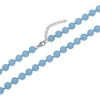 🦚 Blaue Kette aus Jade mit Silberverschluss 🦚 Blaue Kette aus Jade mit Silberverschluss