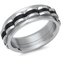 🦚 Moderner Ring Edelstahl mit drehbarem Einsatz 🦚 Moderner Ring Edelstahl mit drehbarem Einsatz