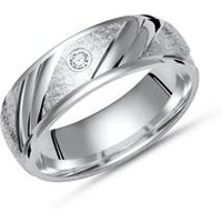 🦚 Ring 925 Silber eisgekratzt mit Zirkonia 5mm 🦚 Ring 925 Silber eisgekratzt mit Zirkonia 5mm