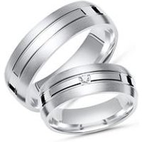 🦚 Trauringe Silber Eheringe 925 Gravur Zirkonia 🦚 Trauringe Silber Eheringe 925 Gravur Zirkonia