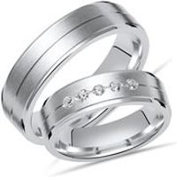 🦚 Trauringe Silber Eheringe 925 Gravur 5 Diamanten 🦚 Trauringe Silber Eheringe 925 Gravur 5 Diamanten