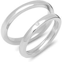 🦚 Klassische 925er Silber Eheringe mit Steinbesatz 🦚 Klassische 925er Silber Eheringe mit Steinbesatz