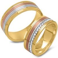 🦚 Partnerringe von Vivo 925er Silber Tricolor 🦚 Partnerringe von Vivo 925er Silber Tricolor