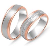 🦚 Eheringe Partnerringe 925er Silber Bicolor 🦚 Eheringe Partnerringe 925er Silber Bicolor
