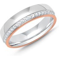 🦚 Sterlingsilber Ring Silber Roségold Zirkonia 🦚 Sterlingsilber Ring Silber Roségold Zirkonia