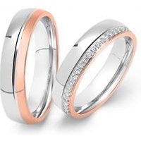 🦚 925er Silber Eheringe in Bicolor 🦚 925er Silber Eheringe in Bicolor