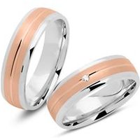 🦚 Eheringe Sterlingsilber bicolor 🦚 Eheringe Sterlingsilber bicolor