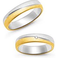 🦚 Eheringe aus teilvergoldetem 925er Silber, mattiert 🦚 Eheringe aus teilvergoldetem 925er Silber, mattiert