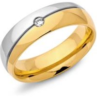 🦚 Edelstahlring vergoldet 6mm mit Zirkonia 🦚 Edelstahlring vergoldet 6mm mit Zirkonia