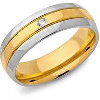 🦚 Edelstahlring vergoldet 7mm mit Zirkonia 🦚 Edelstahlring vergoldet 7mm mit Zirkonia