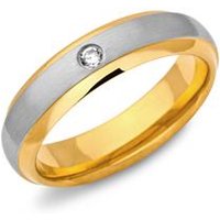 🦚 Edelstahl Ring vergoldet 5mm Zirkonia 🦚 Edelstahl Ring vergoldet 5mm Zirkonia