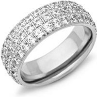 🦚 Edelstahlring komplett mit Zirkonia besetzt 🦚 Edelstahlring komplett mit Zirkonia besetzt