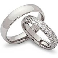 🦚 Trauringe Edelstahl Eheringe Zirkonia Gravur 🦚 Trauringe Edelstahl Eheringe Zirkonia Gravur