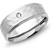 🦚 Gehämmerter Ring Edelstahl 7mm Zirkonia 🦚 Gehämmerter Ring Edelstahl 7mm Zirkonia