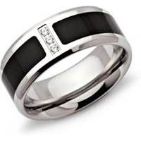 🦚 Edelstahlring Ionic Black Plating Zirkonia 🦚 Edelstahlring Ionic Black Plating Zirkonia