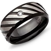 🦚 Ring Edelstahl geschwärzt 8mm Zirkonia 🦚 Ring Edelstahl geschwärzt 8mm Zirkonia