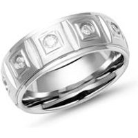 🦚 Moderner Ring Edelstahl 7mm Breite Zirkonia 🦚 Moderner Ring Edelstahl 7mm Breite Zirkonia