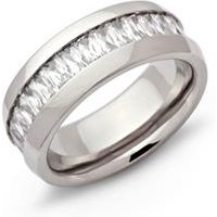 🦚 Exklusiver Edelstahlring rundherum mit Zirkonia 🦚 Exklusiver Edelstahlring rundherum mit Zirkonia