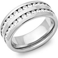 🦚 Exklusiver Edelstahlring rundherum mit Zirkonia 🦚 Exklusiver Edelstahlring rundherum mit Zirkonia