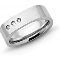 🦚 Moderner Edelstahlring Zirkonia matt 6mm 🦚 Moderner Edelstahlring Zirkonia matt 6mm