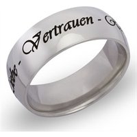 🦚 Polierter Edelstahlring inkl. Lasergravur 🦚 Polierter Edelstahlring inkl. Lasergravur