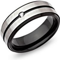 🦚 Edelstahl Ring geschwärzt teilpoliert Zirkonia 🦚 Edelstahl Ring geschwärzt teilpoliert Zirkonia