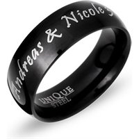 🦚 Ring Edelstahl schwarz inkl. Lasergravur 🦚 Ring Edelstahl schwarz inkl. Lasergravur