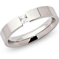 🦚 Modischer Edelstahlspannring Zirkonia 5mm 🦚 Modischer Edelstahlspannring Zirkonia 5mm