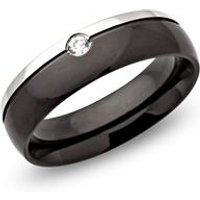 🦚 Ionisierter Edelstahlring Zirkonia 6mm 🦚 Ionisierter Edelstahlring Zirkonia 6mm