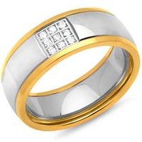 🦚 Edelstahlring Zirkonia poliert 7mm breit 🦚 Edelstahlring Zirkonia poliert 7mm breit