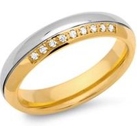 🦚 Edelstahlring teilvergoldet 5mm Zirkonia 🦚 Edelstahlring teilvergoldet 5mm Zirkonia