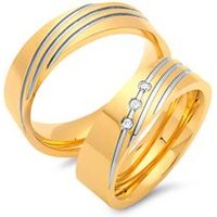 🦚 Eheringe Edelstahl vergoldet 6mm Zirkonia 🦚 Eheringe Edelstahl vergoldet 6mm Zirkonia