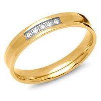 🦚 Damenring Edelstahl vergoldet 4mm Steinbesatz 🦚 Damenring Edelstahl vergoldet 4mm Steinbesatz