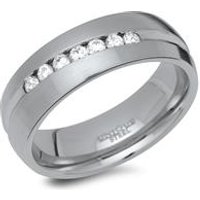 🦚 Edelstahlring Glanzrille mattiert Steinbesatz 🦚 Edelstahlring Glanzrille mattiert Steinbesatz