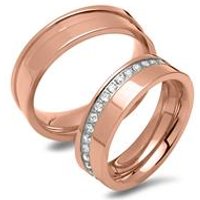 🦚 Rosévergoldete Trauringe mit Zirkoniabesatz 🦚 Rosévergoldete Trauringe mit Zirkoniabesatz