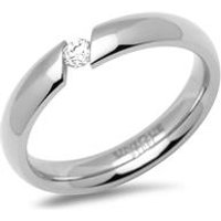 🦚 Polierter Edelstahldamenring mit Steinbesatz 🦚 Polierter Edelstahldamenring mit Steinbesatz