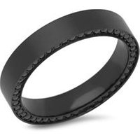 🦚 Schwarzer Edelstahlring Zirkonia 4,5 mm breit 🦚 Schwarzer Edelstahlring Zirkonia 4,5 mm breit