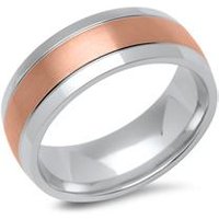 🦚 Edelstahl-Herrenring teilvergoldet rosé 🦚 Edelstahl-Herrenring teilvergoldet rosé