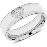 🦚 Edelstahl Ring Herz mit Zirkonia gravierbar 🦚 Edelstahl Ring Herz mit Zirkonia gravierbar