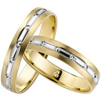 🦚 Trauringe Gelb- und Weißgold 4mm 🦚 Trauringe Gelb- und Weißgold 4mm