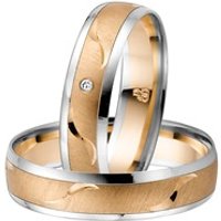 🦚 Eheringe Rot- und Weißgold 5mm 🦚 Eheringe Rot- und Weißgold 5mm