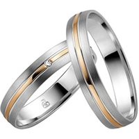 🦚 Eheringe Weiß- und Rotgold 4mm 🦚 Eheringe Weiß- und Rotgold 4mm