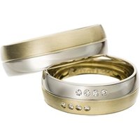 🦚 Trauringe Gelb- und Weißgold 7mm 🦚 Trauringe Gelb- und Weißgold 7mm