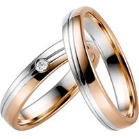 🦚 Eheringe Weiß- / Rotgold 4mm 🦚 Eheringe Weiß- / Rotgold 4mm