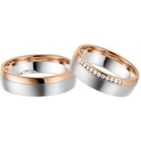 🦚 Trauringe Weiß- und Rotgold 6mm 🦚 Trauringe Weiß- und Rotgold 6mm