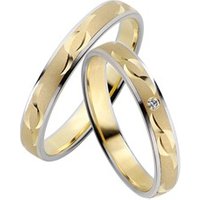 🦚 Eheringe Gelb-Weißgold 3,5mm 🦚 Eheringe Gelb-Weißgold 3,5mm